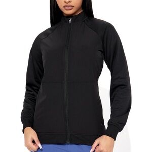 Black Full Zip Uniform Scrub Jacket NEW 🏷️